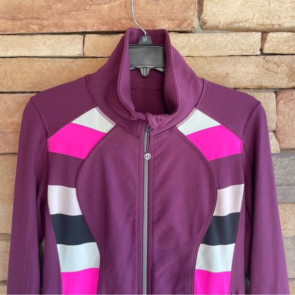 Lululemon maroon purple full zip actuve jacket Women’s 8 EUC - Picture 2 of 14